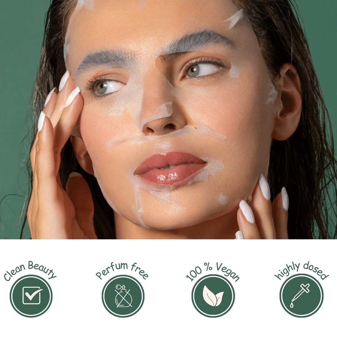 Sisters & Me Gesichtsmaske 5x Sisters & Me Aloe Vera Tuchmaske mit Squalan und Centella Asiatica, 5-tlg.