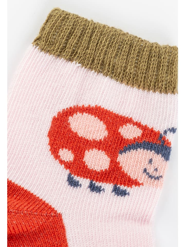 Sigikid Socken-Set 3er happy ladybug in Rot/Rosa/Grün günstig kaufen