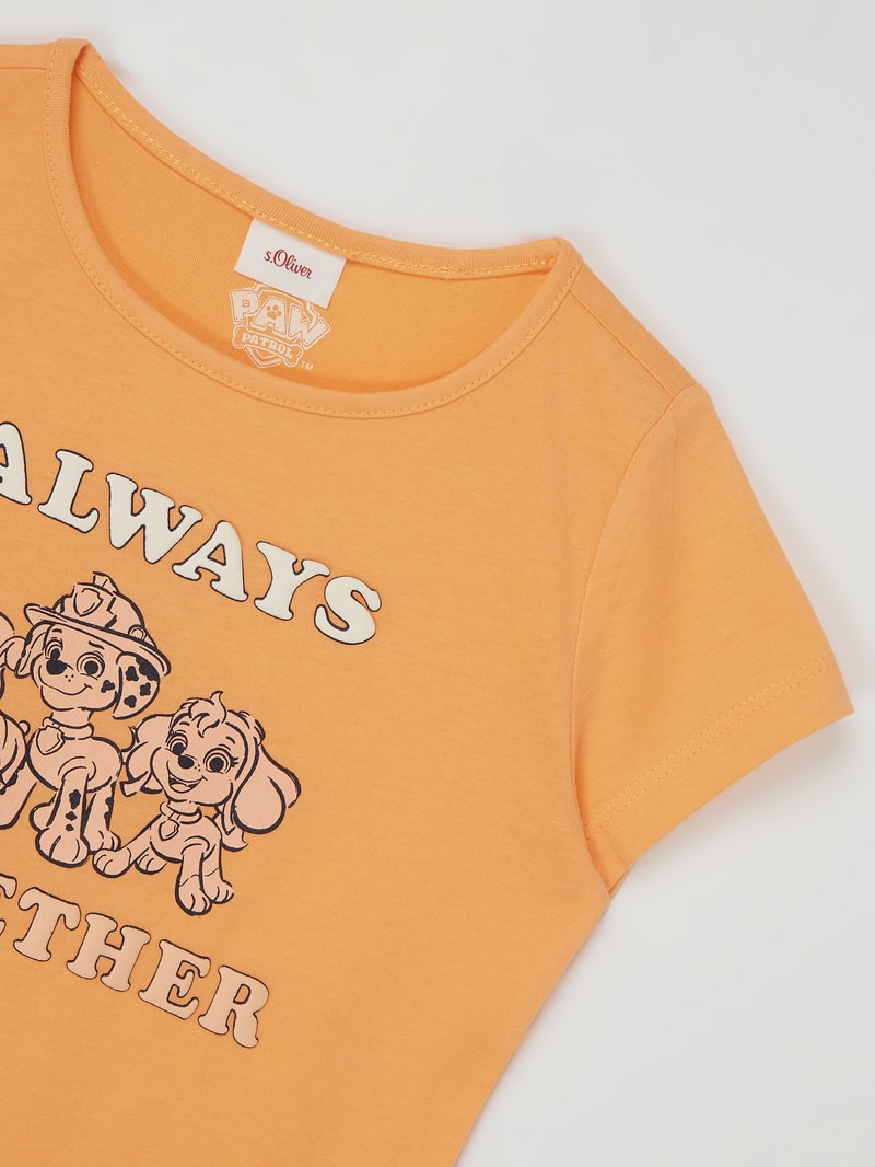 T-Shirt mit 'Paw Patrol™'-Print in orange