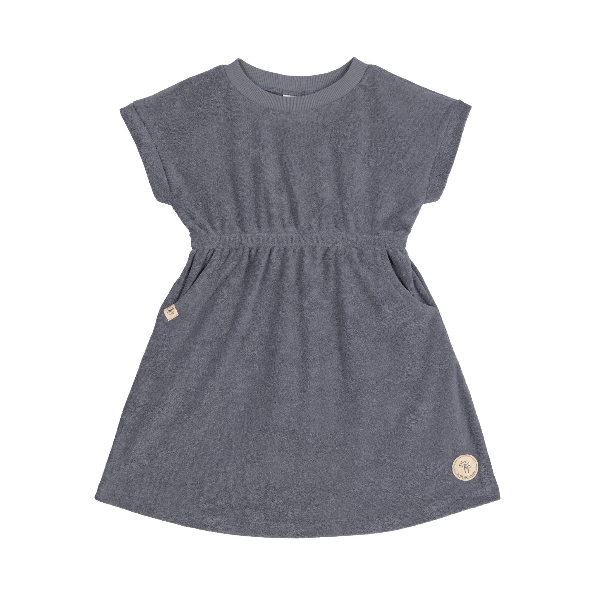 Frottee Kleid Kinder, Anthrazit