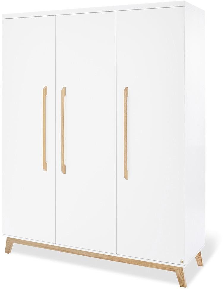 Pinolino® Babyzimmer-Komplettset Riva, (Set, 3-St., Kinderbett, Schrank, Wickelkommode), extrabeit groß; mit Kinderbett, Schrank und Wickelkommode