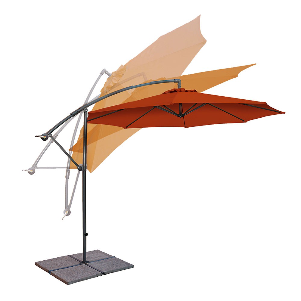 Solax Sunshine Aluminium-Ampelschirm Ø300cm, terrakotta