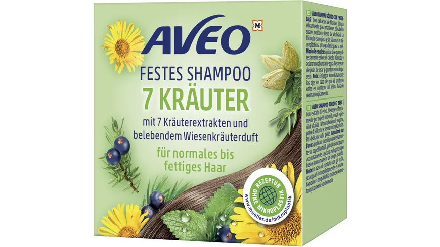 AVEO Festes Shampoo 7 Kräuter 70 g