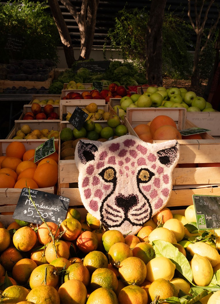 Doing Goods  Lilly Leopard vloerkleed 32 x 32 cm