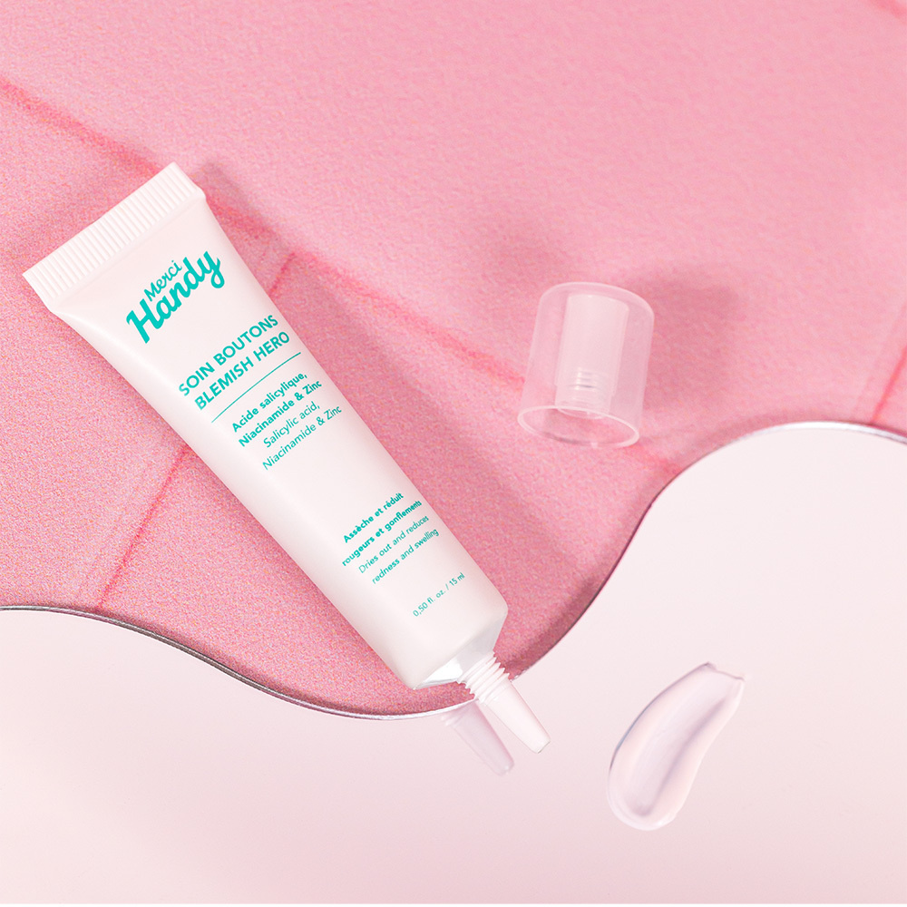 Merci Handy Skin Hero Duo : Un soin bouton et son tire-comédon Soin bouton et tire-comédéon