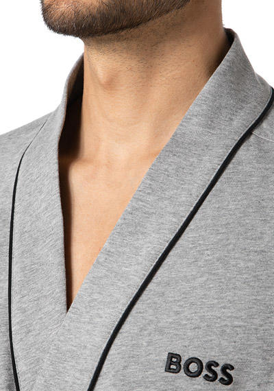 BOSS Black, Bademantel, Baumwoll-Jersey, mittelgrau