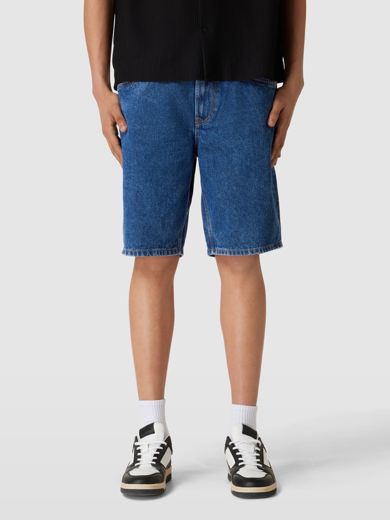 Loose Fit Jeansshorts im Destroyed-Look in jeans