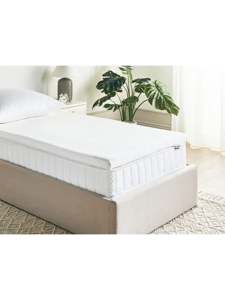 Beliani Topper GRACIOUS in Weiß - (W) 90 x (H) 6 x (L) 200 cm günstig kaufen onesize