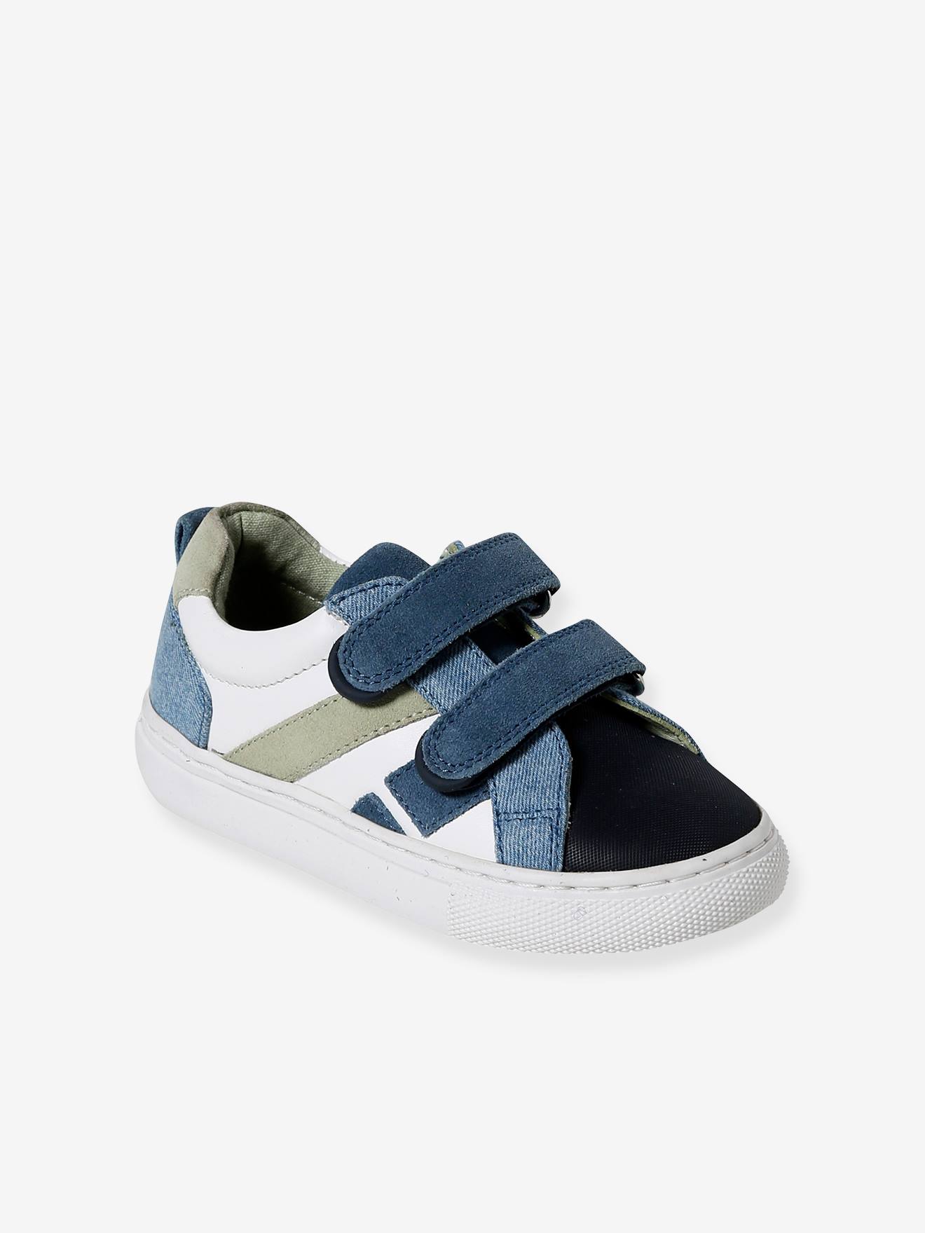 Vertbaudet Jungen Klett-Sneakers, Anziehtrick - marine