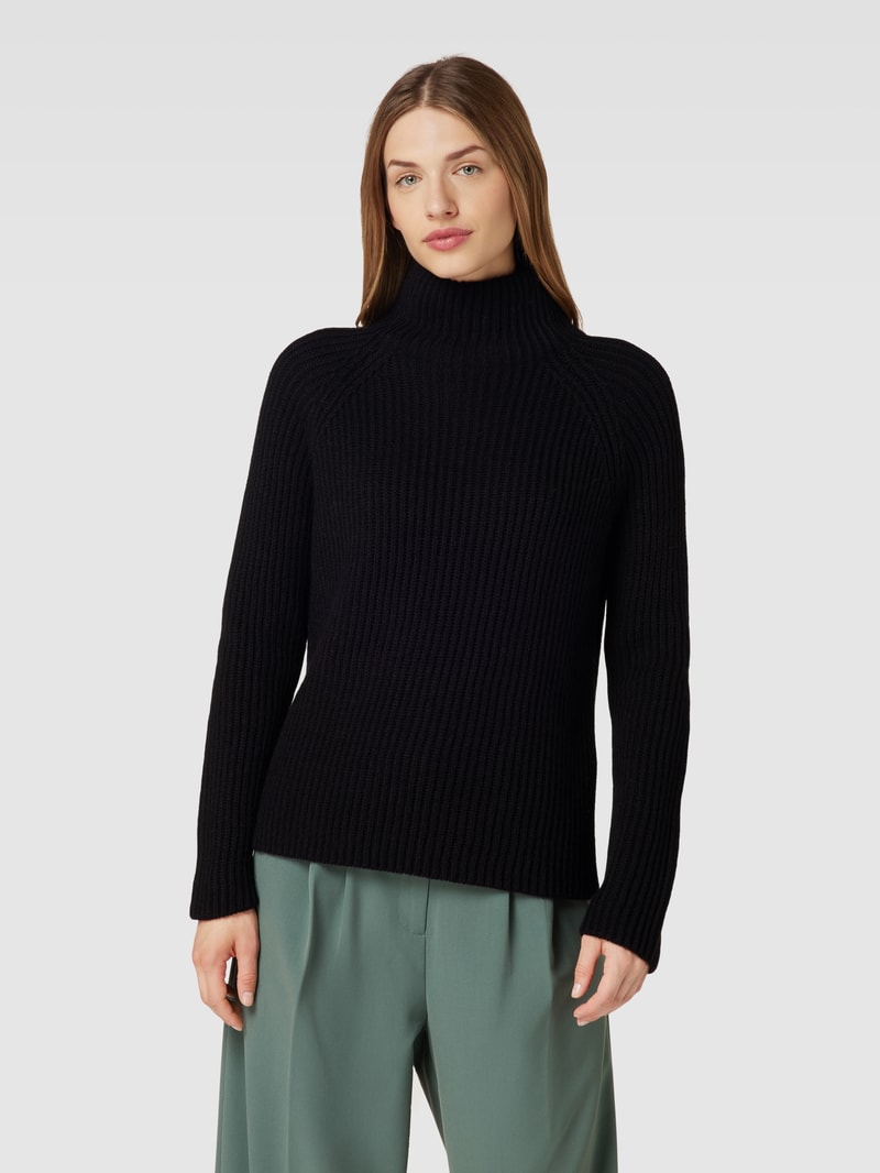 Strickpullover mit Stehkragen Modell 'ARWEN' in schwarz