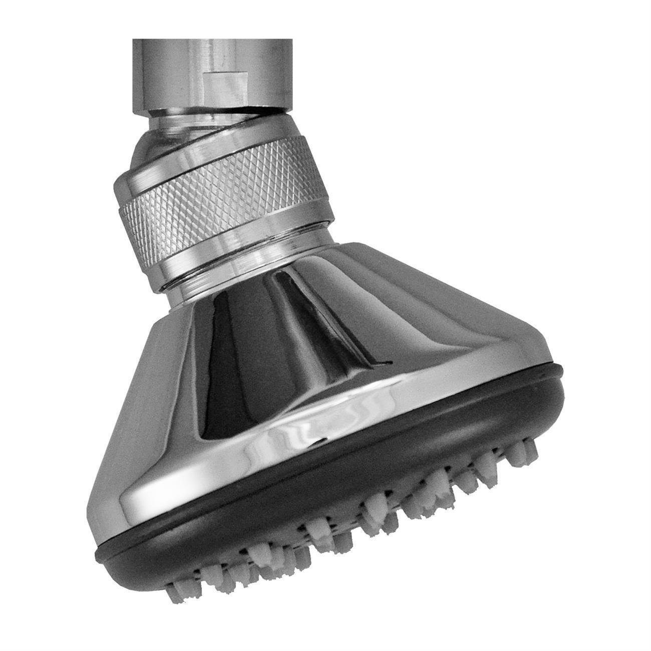 Daloual Kopfbrause Duschkopf mit Antikalkdüsen, (Vorteils-Set, 1-tlg., 46 Düsen, 1/2 Zoll Normanschluss), wassersparend, Kugelgelenk, schwenkbar, massives Messinggehäuse