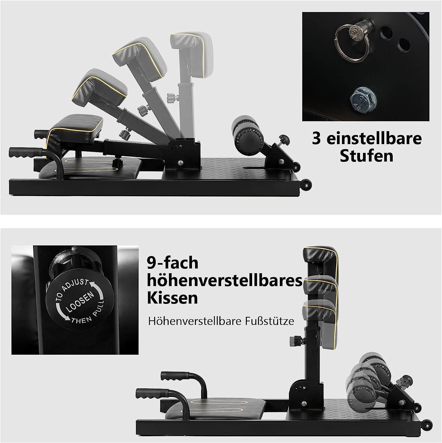 KOMFOTTEU Multitrainer Bauchtrainer, Sit Up Liegestütze, mit 120 kg Belastbar