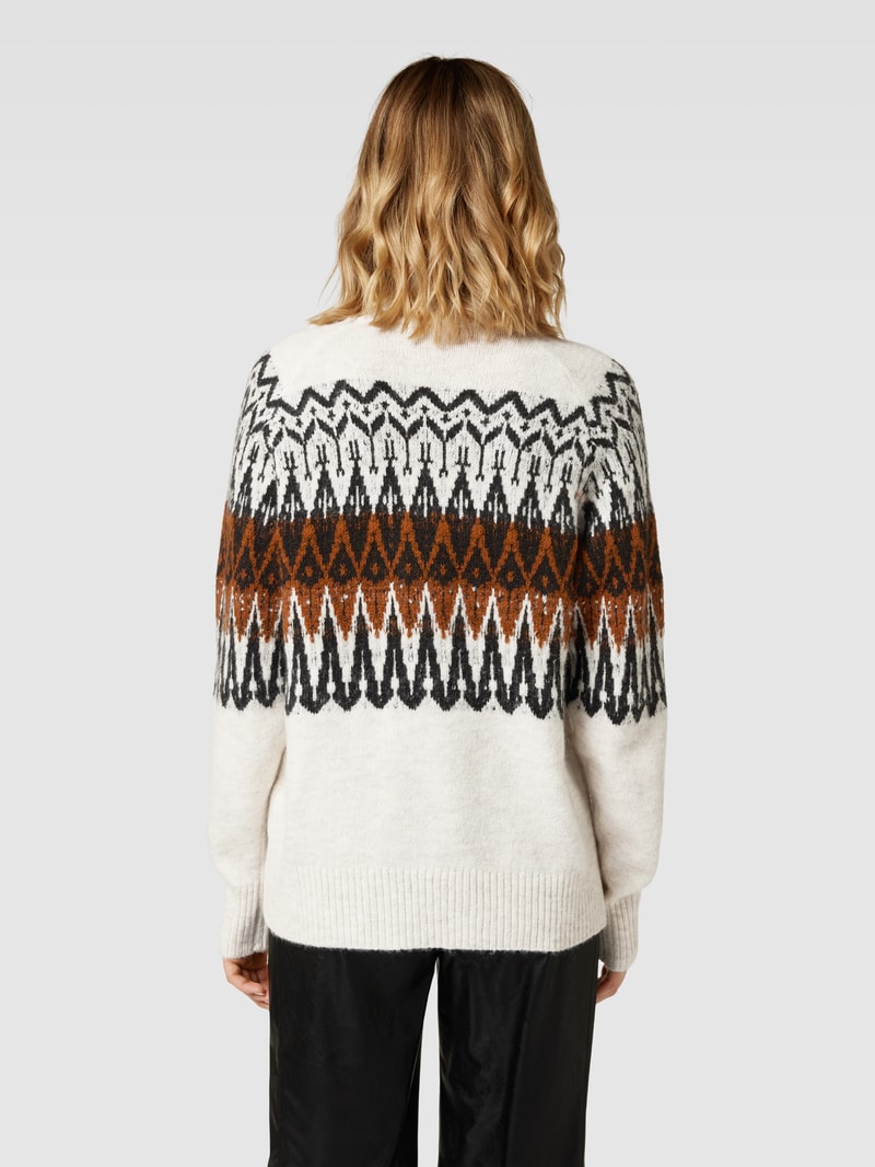 Norwegerpullover mit Lanawoll-Anteil Modell 'ALEJA' in offwhite