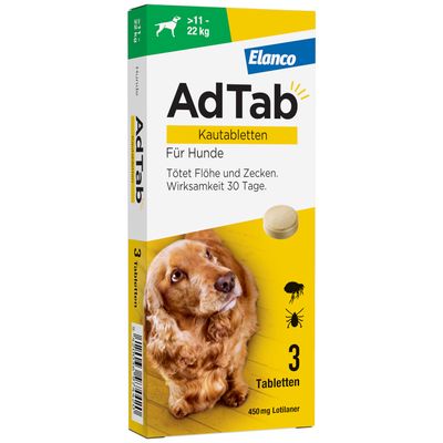 AdTab Kautabletten für große Hunde, von 11 bis 22 kg