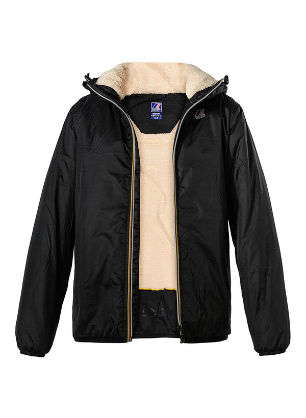 K-WAY, Regenjacke Claude, Mikrofaser Teddyfutter, schwarz