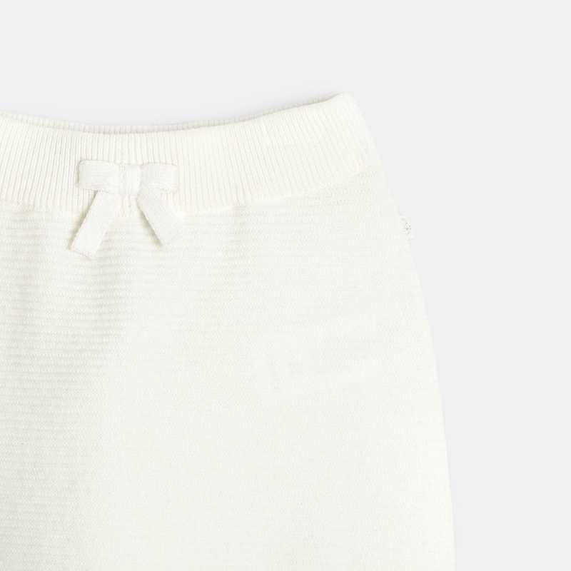 Legging tricot côtelé blanc naissance