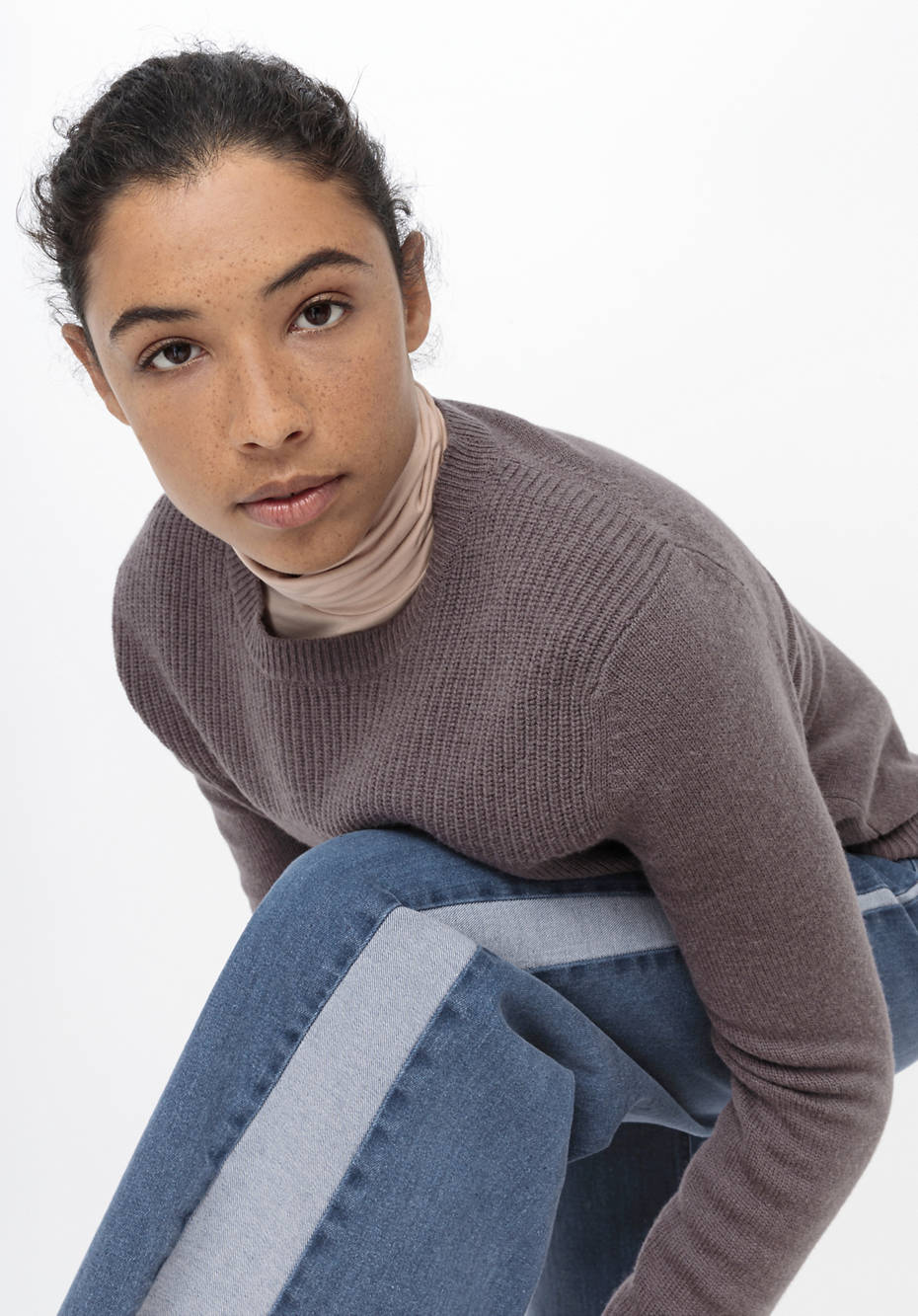 Pullover aus Bio-Merinowolle mit Kaschmir