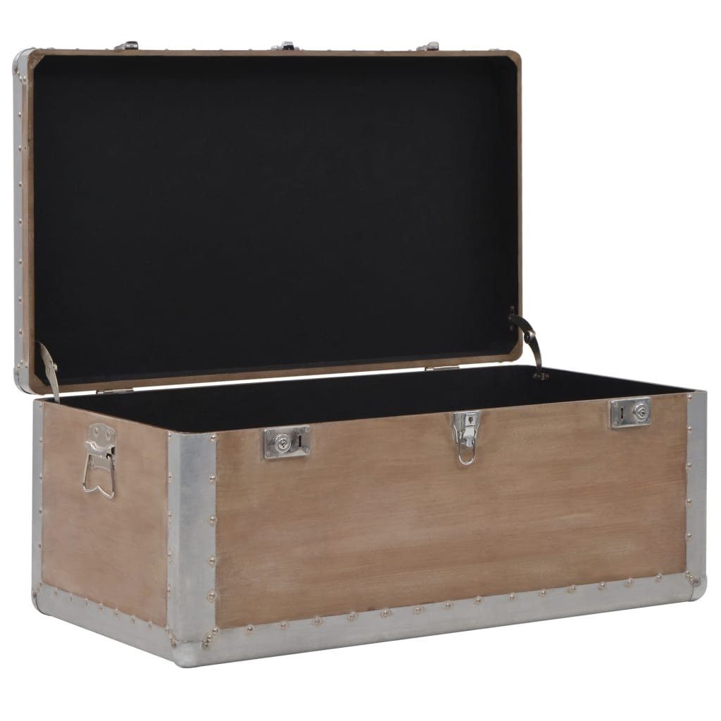 vidaXL Aufbewahrungsbox Aufbewahrungsbox Tannenholz Massiv 91x52x40 cm Braun