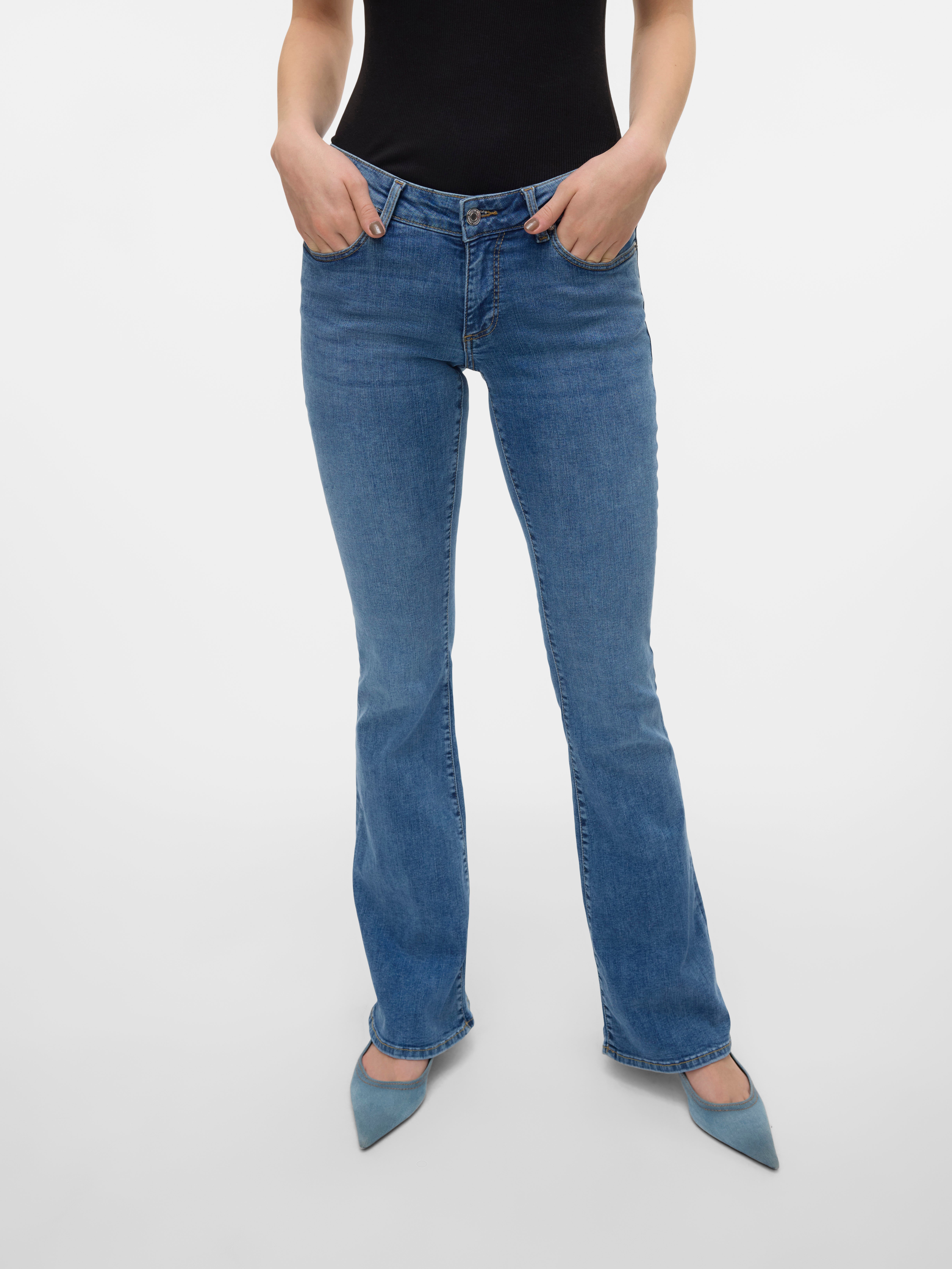 VMSIGI Niedrige Taille Ausgestellt Jeans