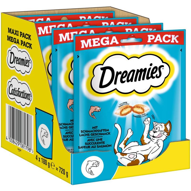 Sparpaket Dreamies Katzensnacks Mega Pack 4 x 180 g