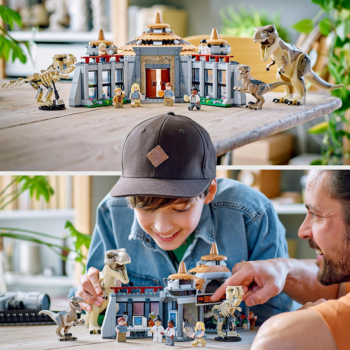 LEGO® Jurassic World 76961 Angriff des T. rex und des Raptors aufs Besucherzentrum