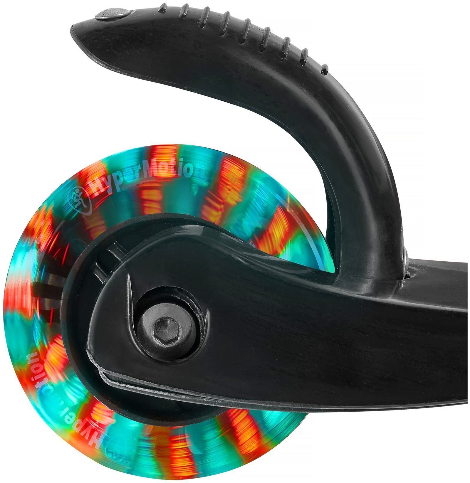 HyperMotion Dreiradscooter 3-Rad Balance-Roller DINO, 3-5 Jahre, LED-Räder, Schwarz