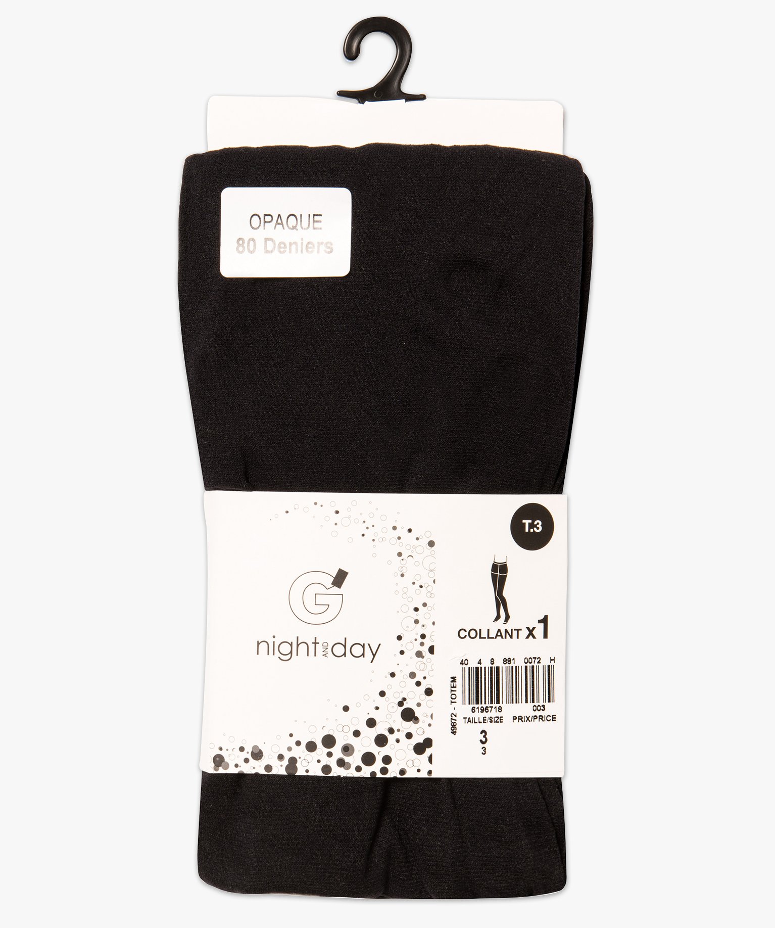 Collants opaques unis 80 deniers noir | GEMO