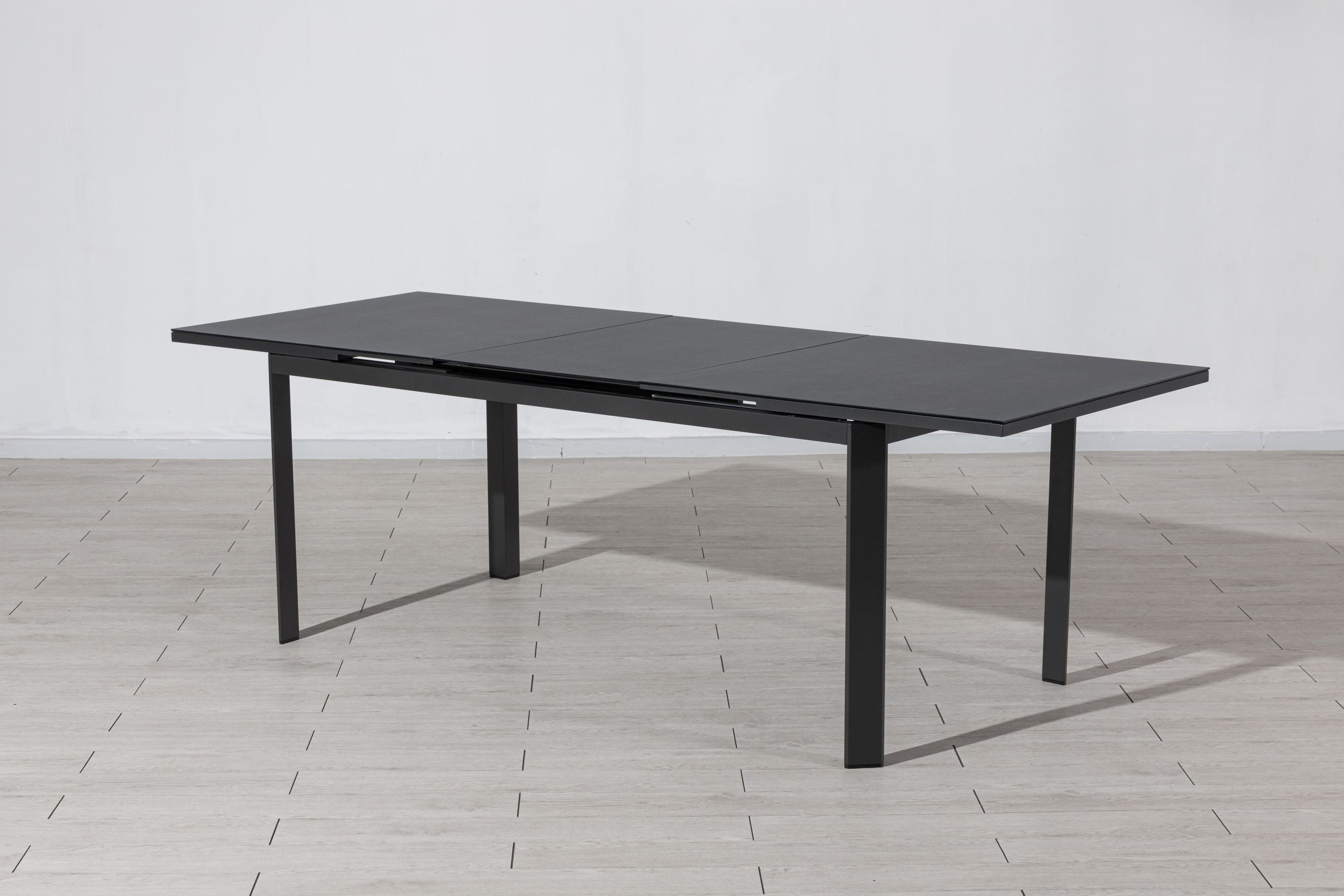 Gardissimo Gartentisch Keramik XXL Ausziehtisch Dia Anthrazit, 180/240 x 90 cm, synchrone Auszugautomatik