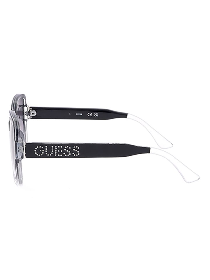 Guess Damen-Sonnenbrille in Schwarz-Transparent/ Dunkelblau günstig kaufen 55