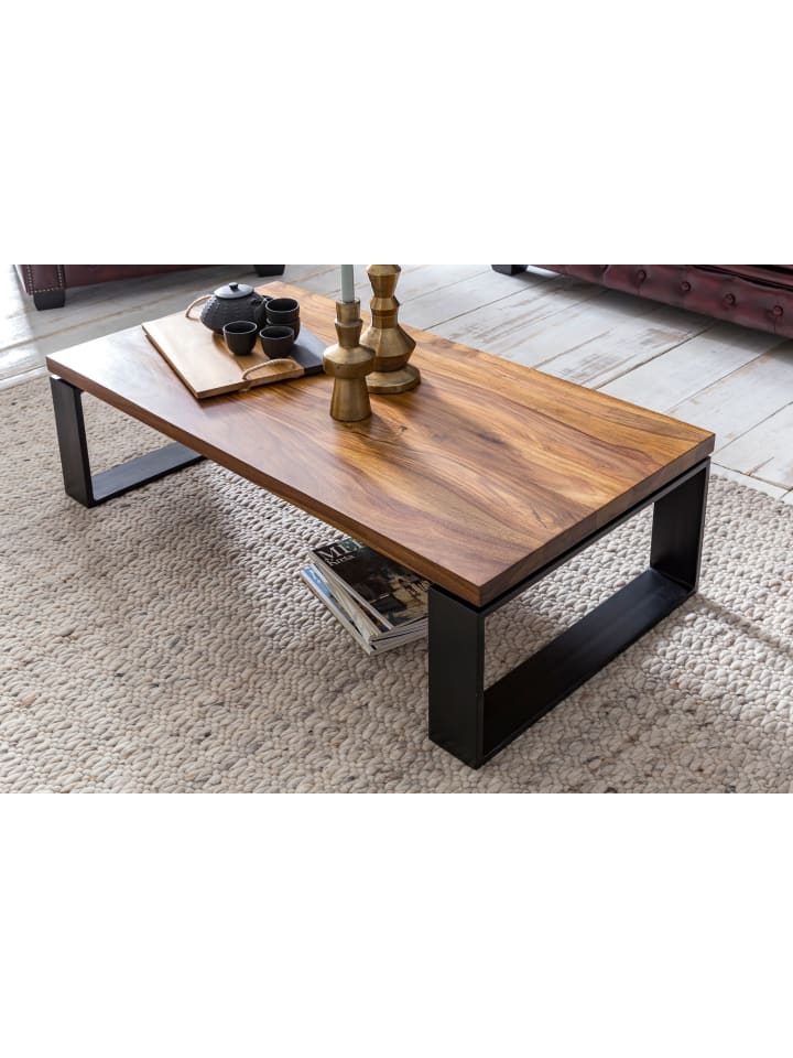 KADIMA DESIGN Couchtisch WL5.650 115x35x60 cm Massiv Holz Sofatisch mit günstig kaufen onesize