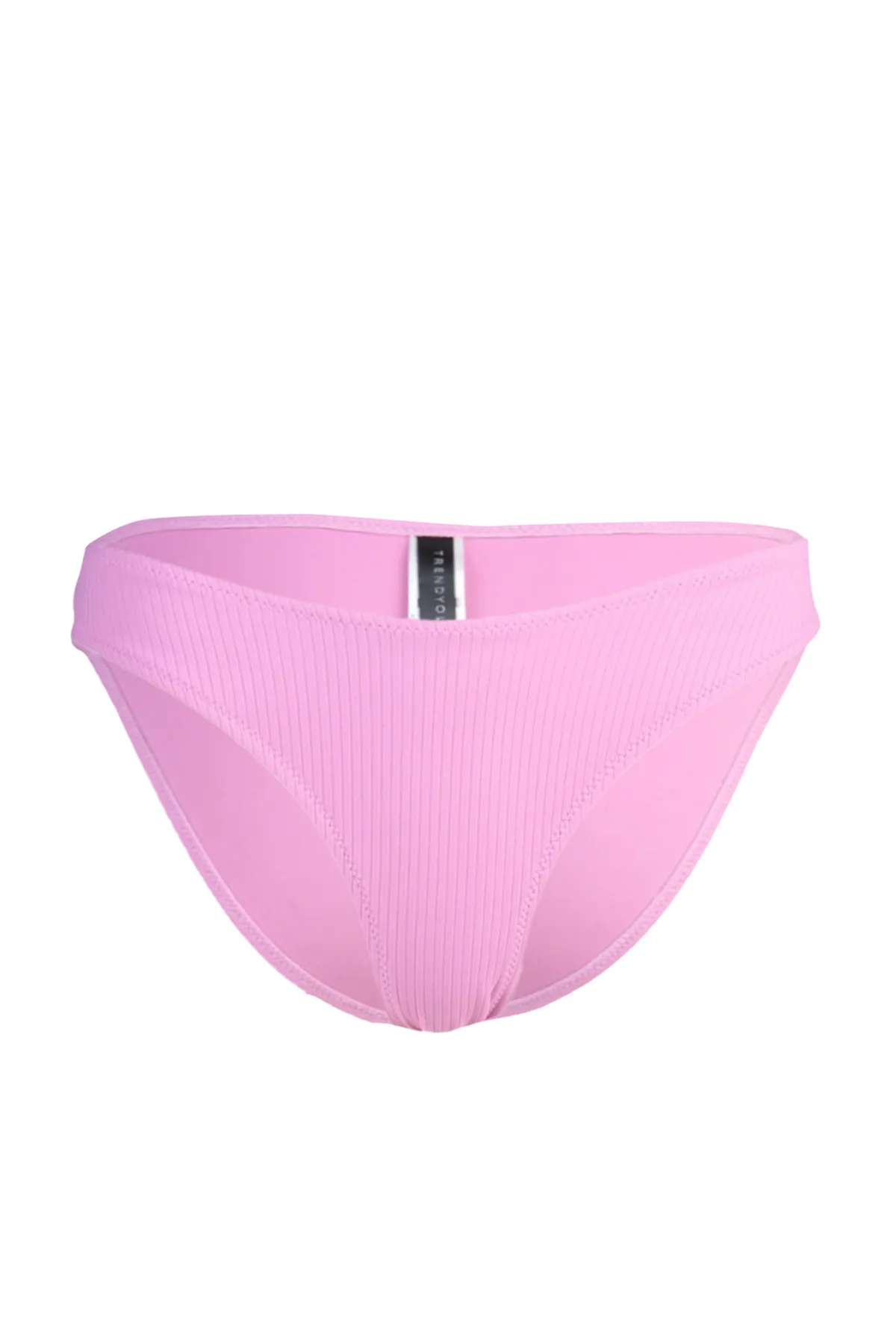 Trendyol Collection  Ecru strukturierte Bikinihose mit hohem Beinausschnitt TBESS21BA0014