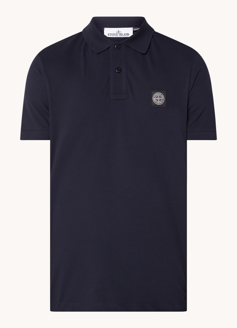 Πόλο μπλουζάκι Stone Island 2SC17 στενής εφαρμογής από βαμβακερό πικέ με λογότυπο