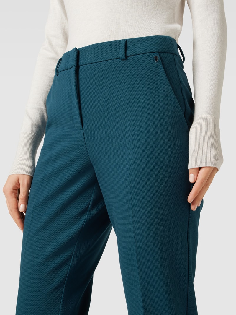 Stoffhose mit Bügelfalten in petrol