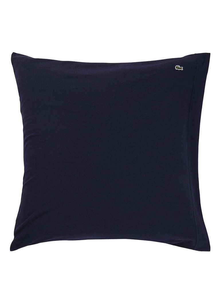 Federa Lacoste in cotone piqué blu navy con logo, 150 fili/cm²