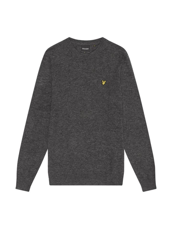 Lyle & Scott Strickpullover in Meliertes Dunkelgrau günstig kaufen S
