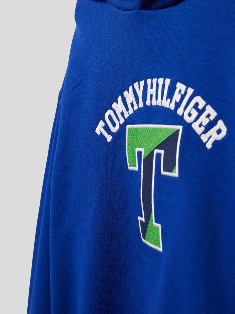 Hoodie mit Label-Print Modell 'VARSITY' in royalblau