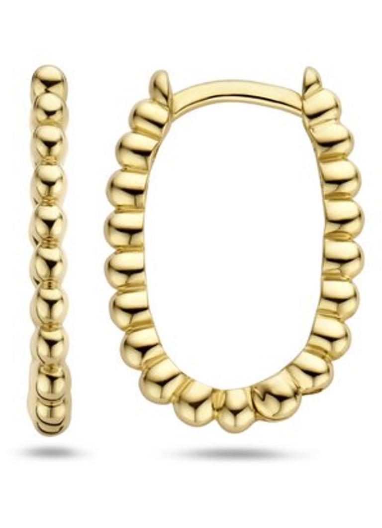 Orecchini color cipria in oro giallo 14 carati 7272YGO