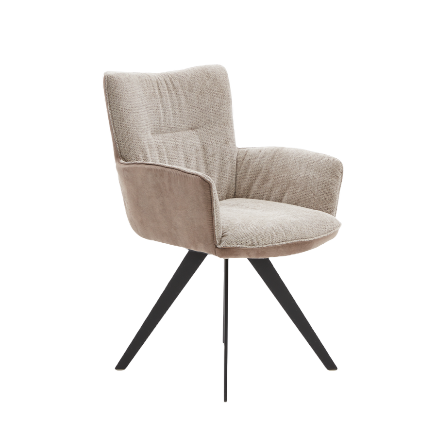 Interliving Drehbarer Vierfuß-Schalensessel IL 5111 Taupe