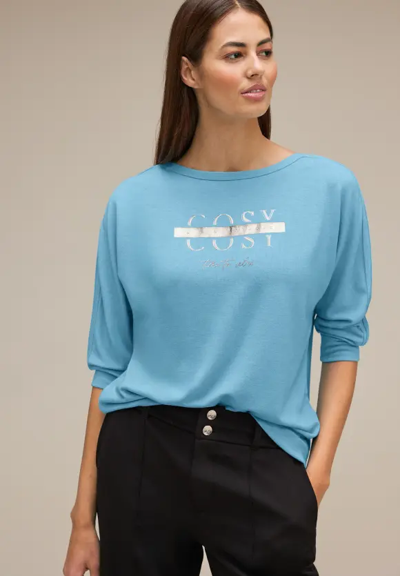 Street One Shirt mit Schimmer Wording