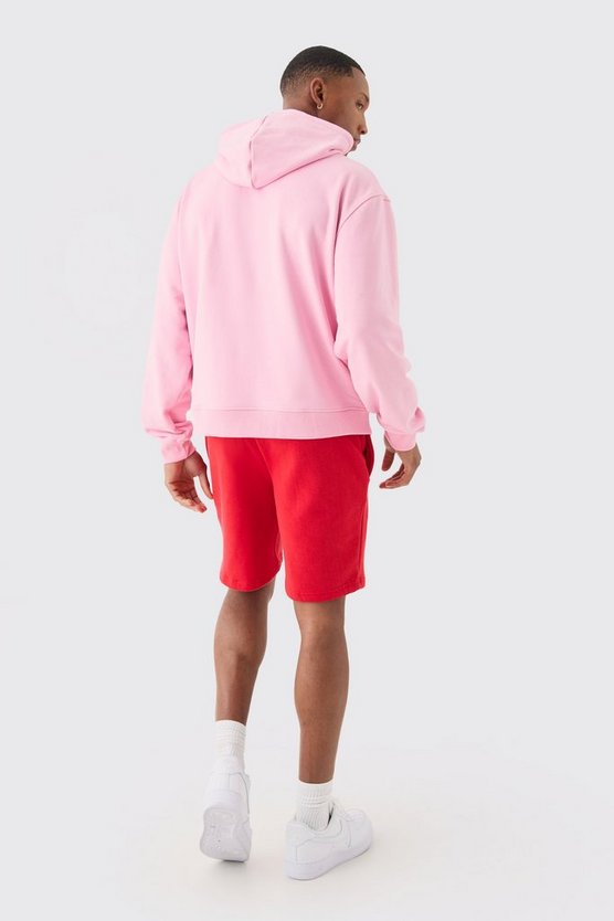 Kastiger Hoodie mit Applikation