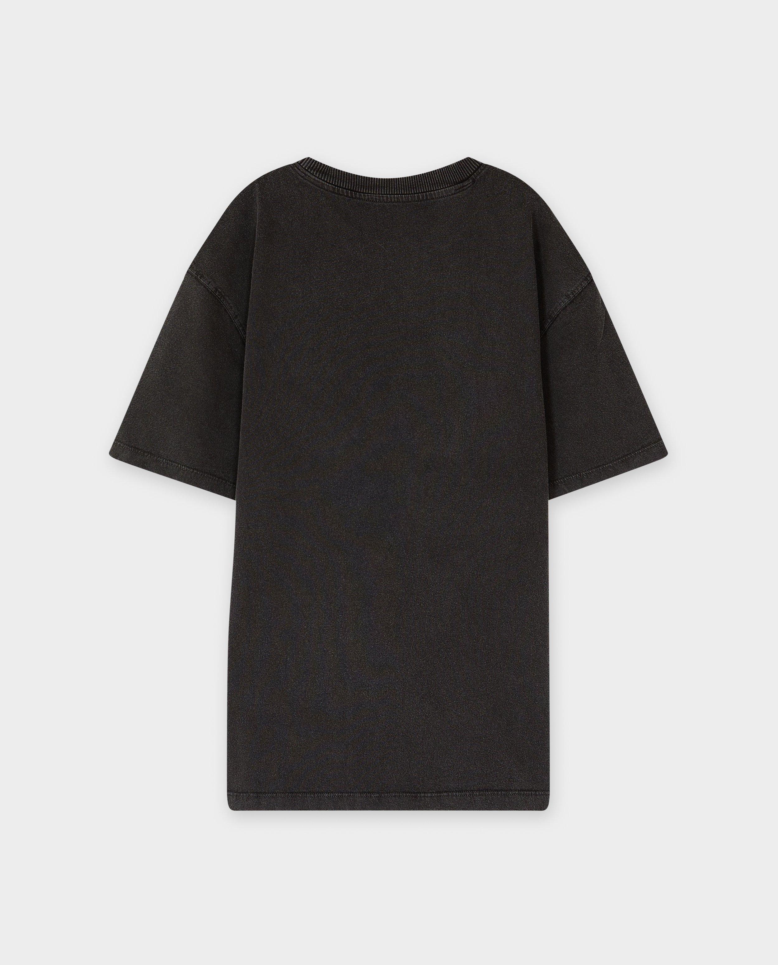Tricou Tiffosi cu inscripție, croială lejeră, negru