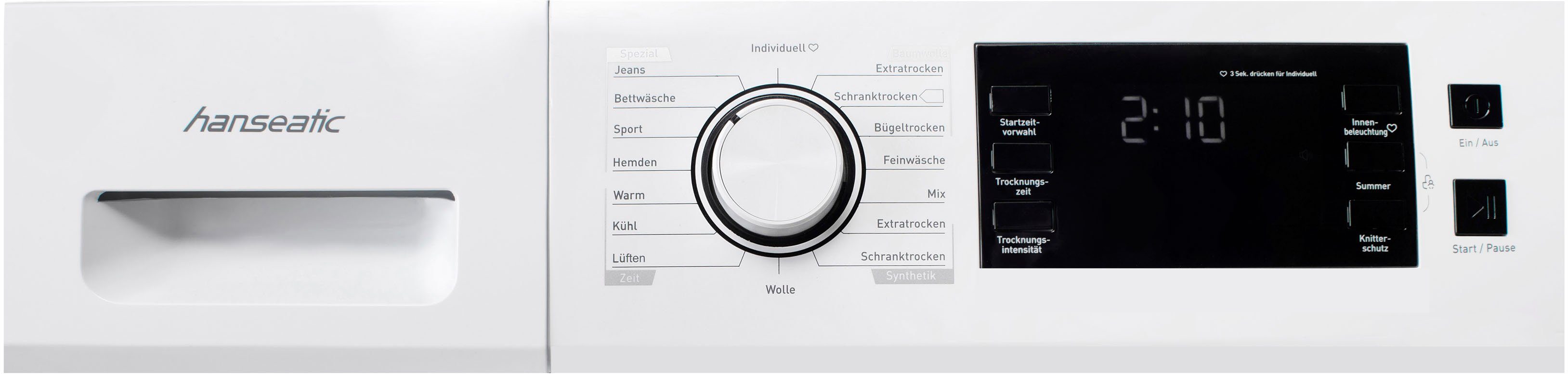 Hanseatic Wärmepumpentrockner HWT8A2GT, 8 kg, Knitterschutz
