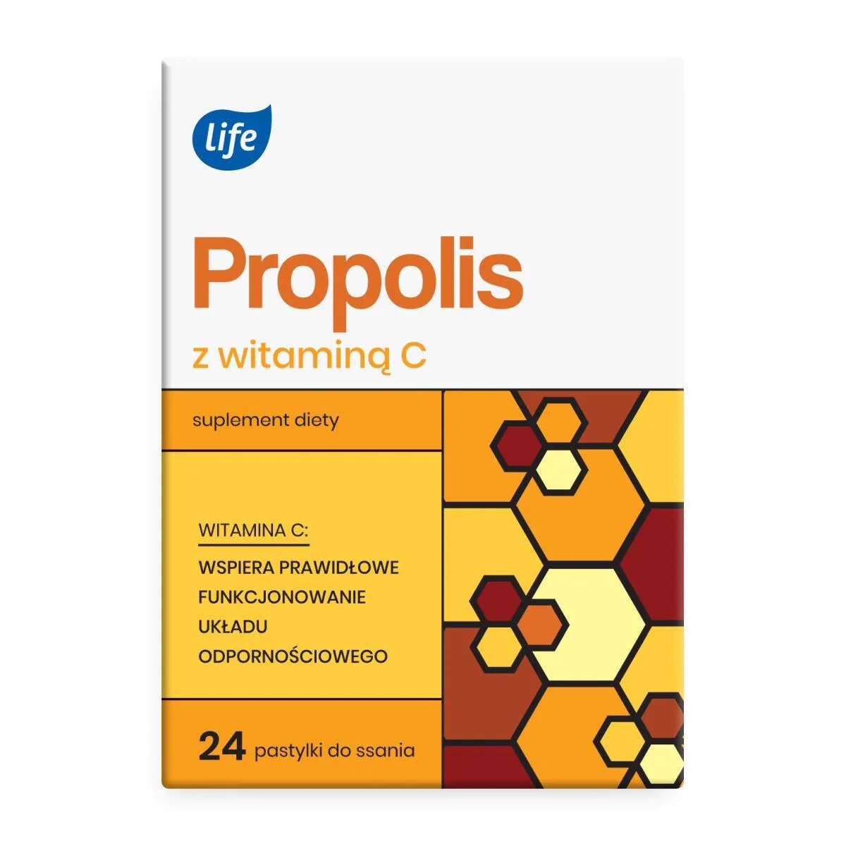 „Life Propolis“ su vitaminu C, 24 pastilės