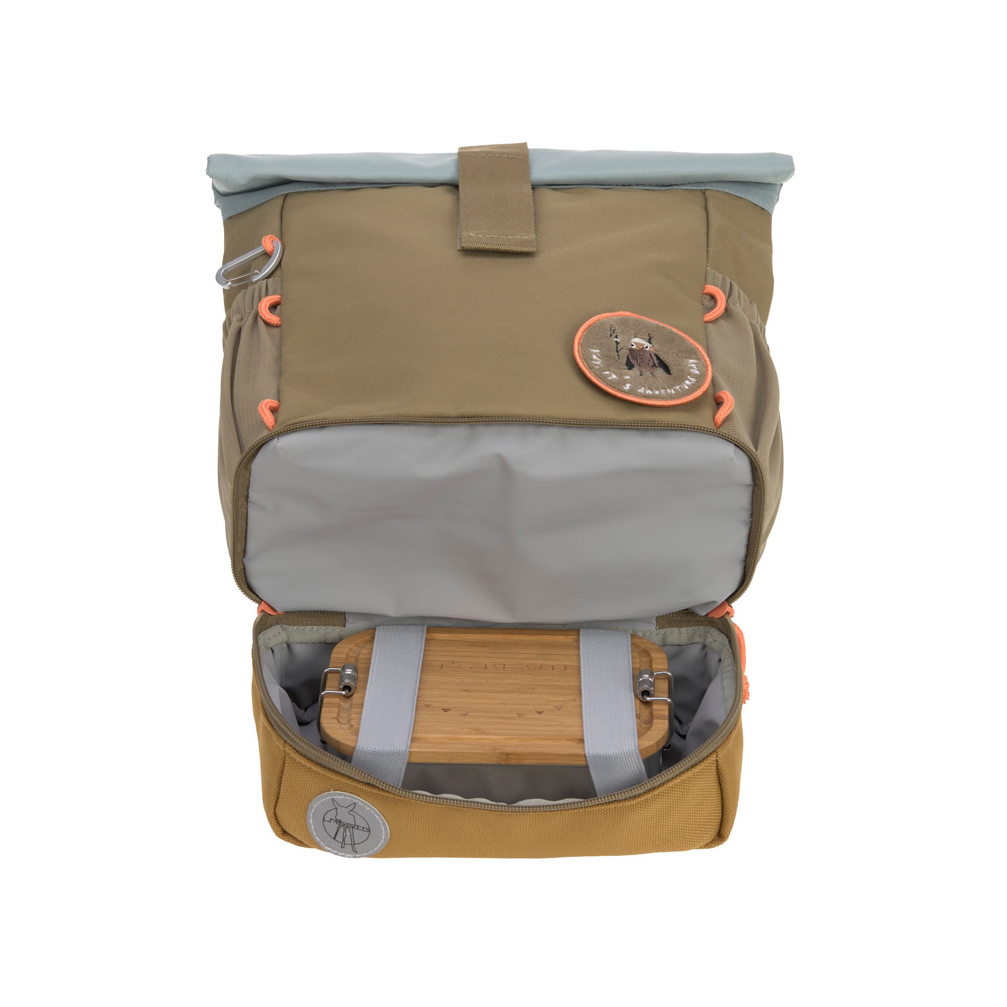 Kindergartenrucksack Rolltop - Nature, Oliv