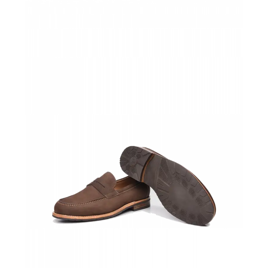 Heinrich Dinkelacker - Loafer WIEN PLAIN BD Nubukleder - braun