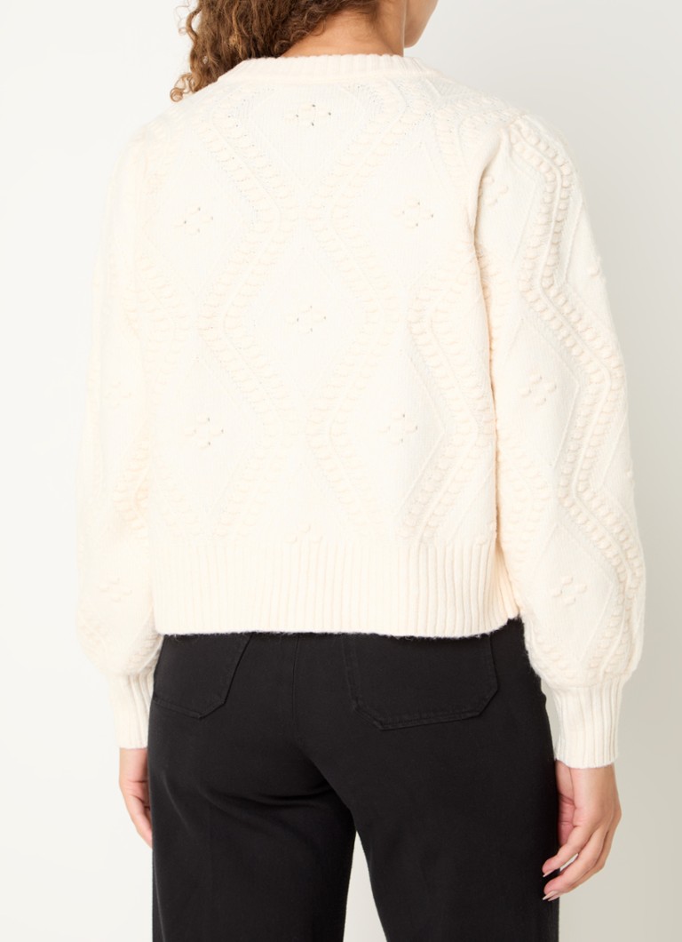 Cardigan French Connection Kitty Chunky tricotat cu fundă decorativă