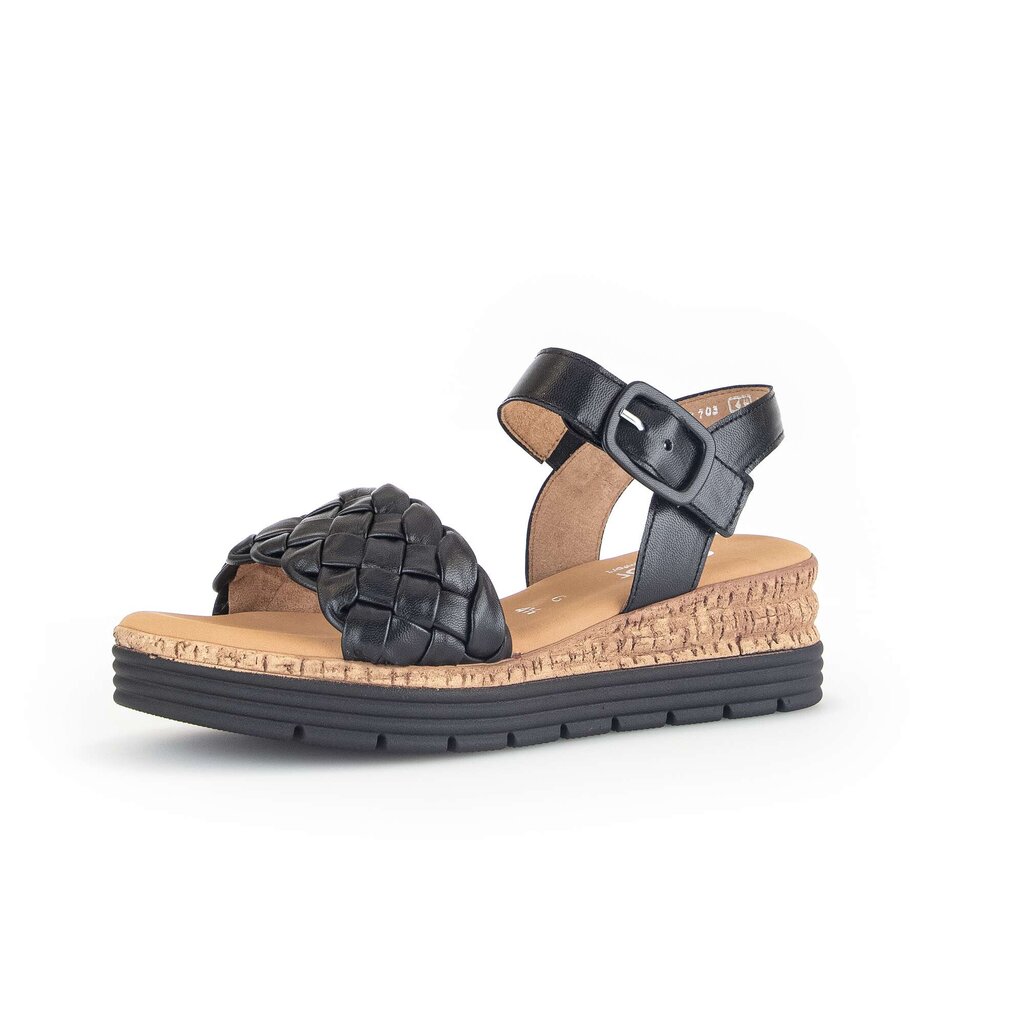 Gabor comfort Keilsandalette schwarz