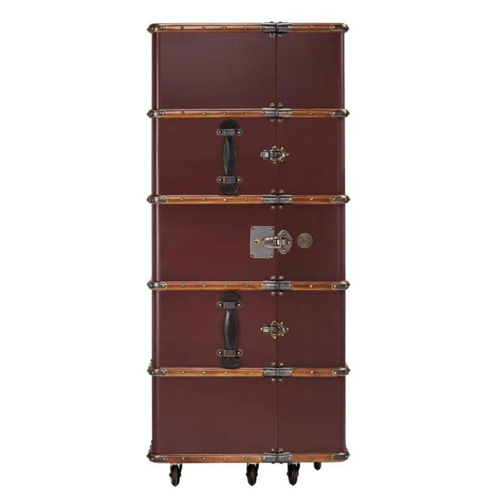 AUTHENTIC MODELS Barschrank Koffer Stateroom Burgundy Rot