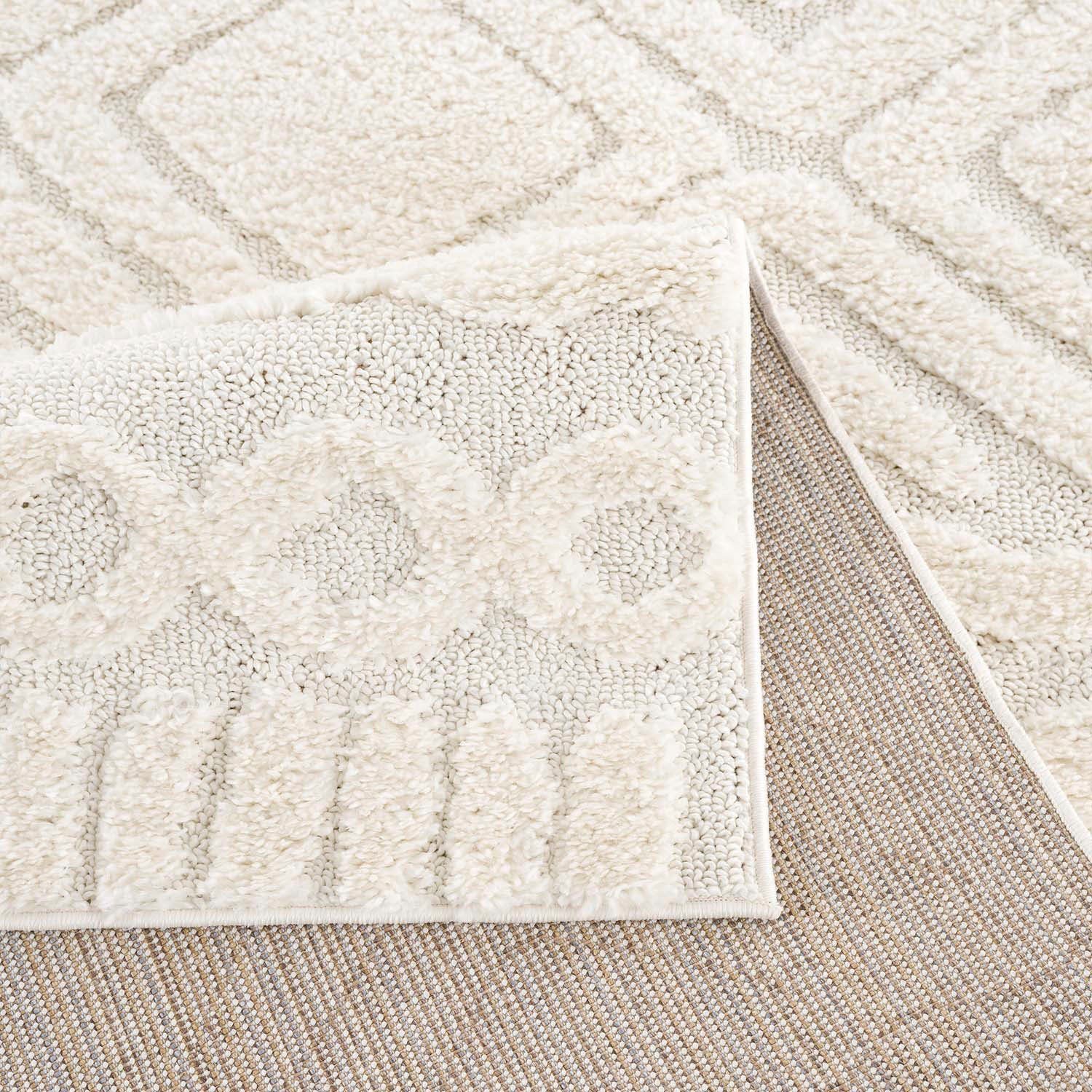 Hochflor-Teppich Andro, Home affaire, rechteckig, Höhe: 20 mm, Boho Stil, weich, Hoch Tief Struktur, Wohnzimmer