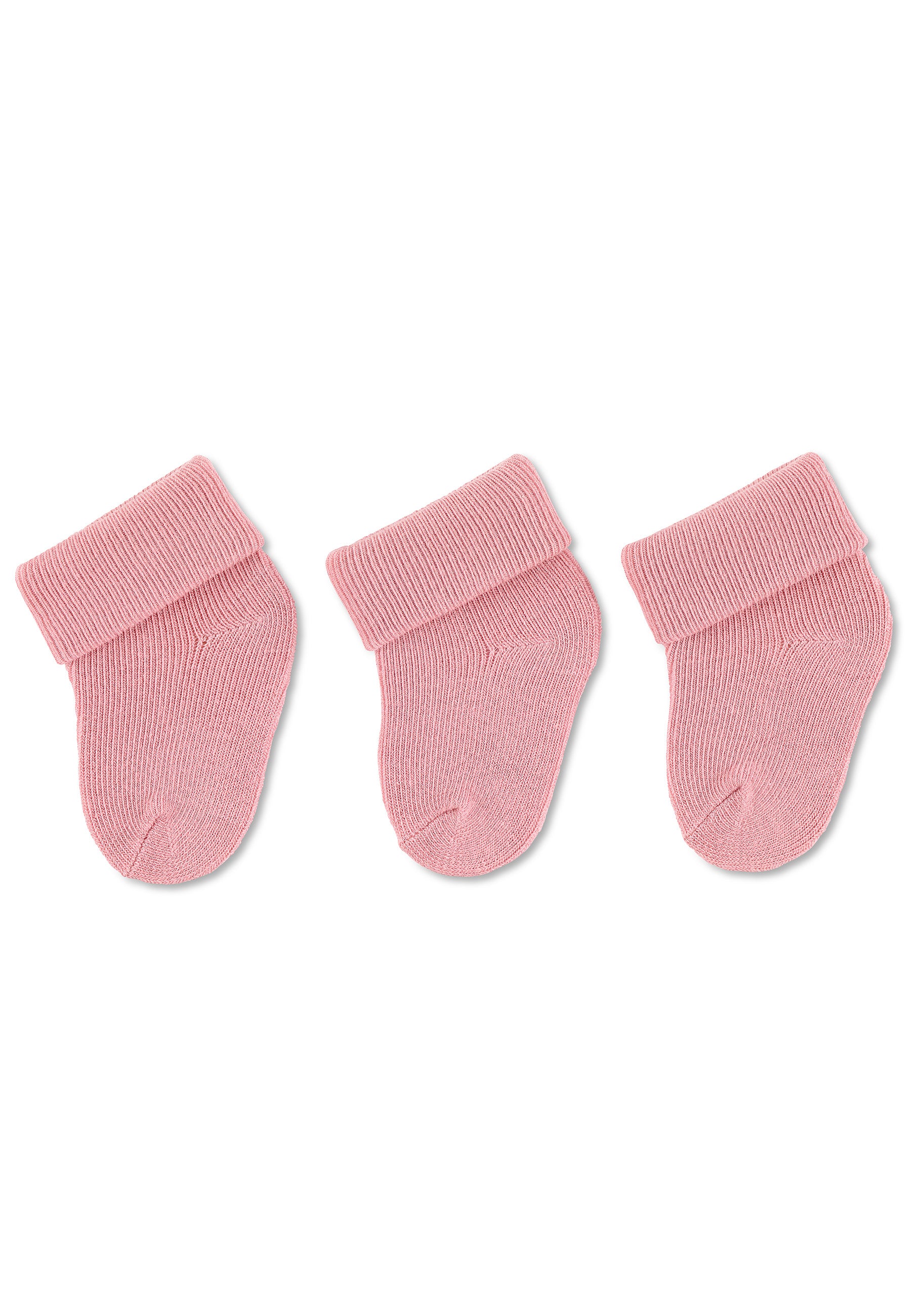 Erstlingssöckchen 3er-Pack uni mit Umschlag